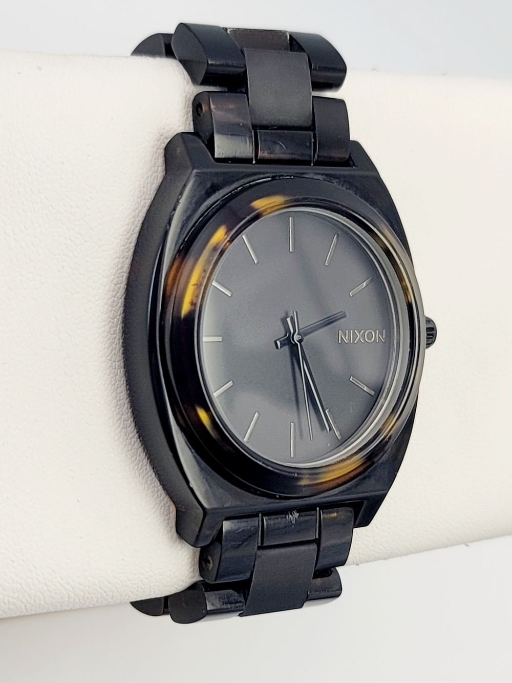 Nixon Black Watch with Tortoiseshell Bezel Accents - Picture 3 of 7